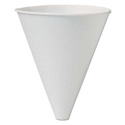 Dart Bare Eco-Forward Treated Paper Funnel Cups  10oz  White  250 Bag  4 Bags Carton (SCC 10BFC)