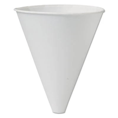 Dart Bare Eco-Forward Treated Paper Funnel Cups  10oz  White  250 Bag  4 Bags Carton (SCC 10BFC)