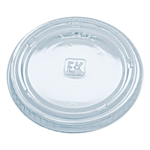 Fabri-Kal Portion Cup Lids  Fits 3 25-5 5oz Cups  Clear  2500 Carton (FAB XL345PC)