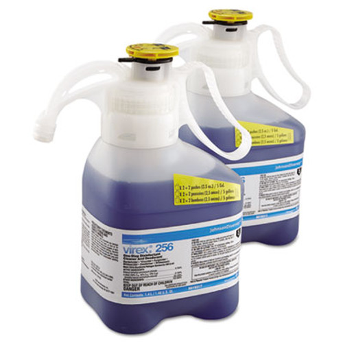Diversey Virex II 256 One-Step Disinfectant Cleaner Deodorant  Mint  1 4L  2 Bottles CT (DVO 5019317)
