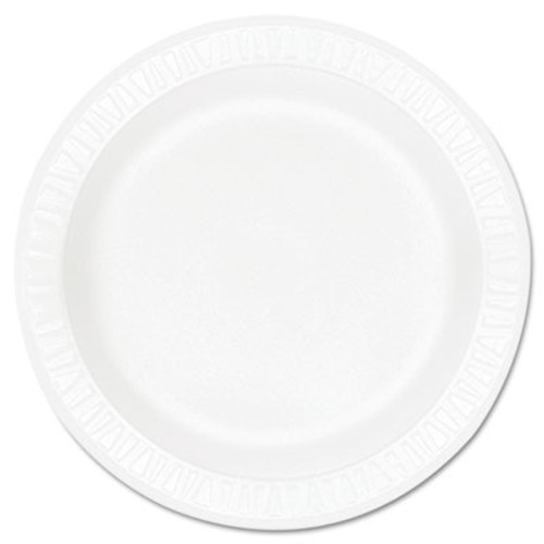 Dart Concorde Foam Plate  9  dia  White  125 Pack  4 Packs Carton (DCC 9PWCR)