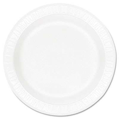 Dart Concorde Foam Plate  9  dia  White  125 Pack  4 Packs Carton (DCC 9PWCR)