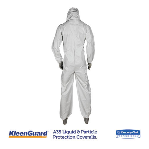 KleenGuard A35 Coveralls  Hooded  2X-Large  White  25 Carton (KCC 38941)