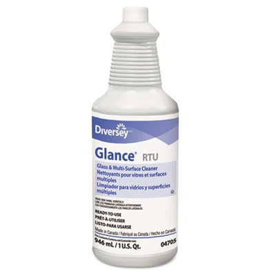Diversey Glance Glass and Multi-Surface Cleaner  Original  32 oz Spray Bottle  12 Carton (DVO 04705)