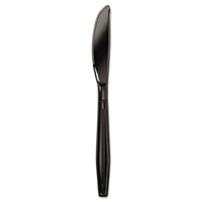 Boardwalk Heavyweight Polystyrene Cutlery  Knife  Black  1000 Carton (BWK KNIFEHW-BLA)