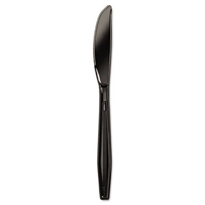 Boardwalk Heavyweight Polystyrene Cutlery  Knife  Black  1000 Carton (BWK KNIFEHW-BLA)