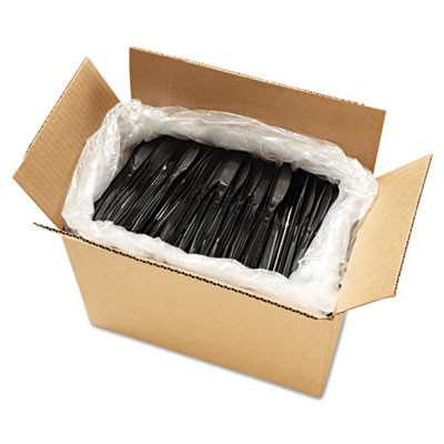 Boardwalk Heavyweight Polystyrene Cutlery  Knife  Black  1000 Carton (BWK KNIFEHW-BLA)