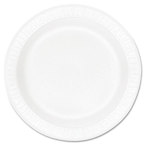 Dart Concorde Foam Plate  10 1 4  dia  White  125 Pack  4 Packs Carton (DCC 10PWCR)