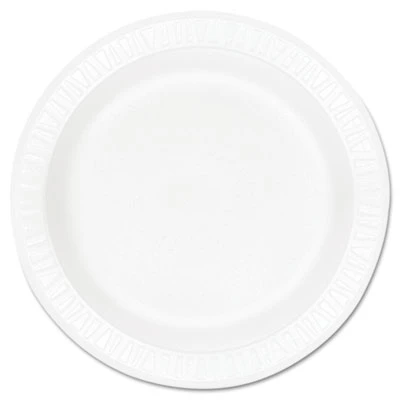 Dart Concorde Foam Plate  10 1 4  dia  White  125 Pack  4 Packs Carton (DCC 10PWCR)