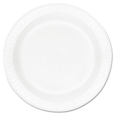 Dart Concorde Foam Plate  10 1 4  dia  White  125 Pack  4 Packs Carton (DCC 10PWCR)