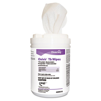 Diversey Oxivir TB Disinfectant Wipes  6 x 7  White  160 Canister  12 Canisters Carton (DVO 4599516)