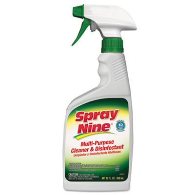 Spray Nine Heavy Duty Cleaner Degreaser Disinfectant  Citrus Scent  22 oz Trigger Spray Bottle  12 Carton (DYM 26825)
