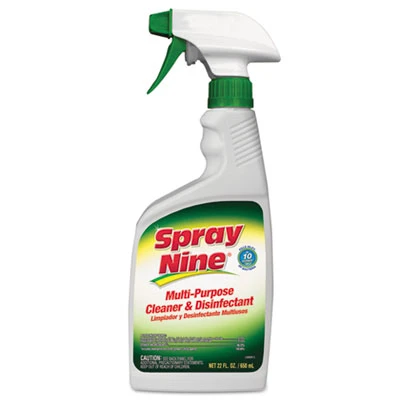 Spray Nine Heavy Duty Cleaner Degreaser Disinfectant  Citrus Scent  22 oz Trigger Spray Bottle  12 Carton (DYM 26825)