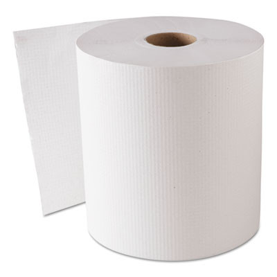 GEN Hardwound Roll Towels  White  8  x 800 ft  6 Rolls Carton (GEN 1820)