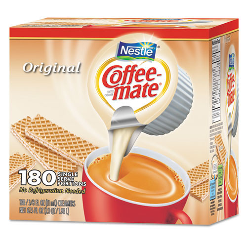 Coffee mate Liquid Coffee Creamer  Original  0 38 oz Mini Cups  180 Carton (NES 753032)