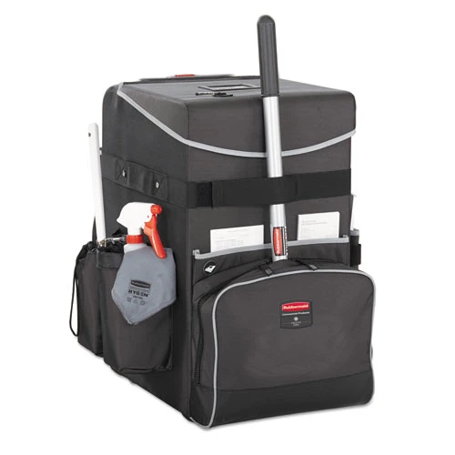 Rubbermaid Commercial Executive Quick Cart  Large  14 25w x 16 5d x 25h  Dark Gray (RCP 1902465)