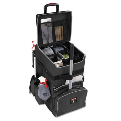 Rubbermaid Commercial Executive Quick Cart  Large  14 25w x 16 5d x 25h  Dark Gray (RCP 1902465)