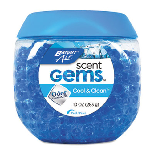 BRIGHT Air Scent Gems Odor Eliminator  Cool and Clean  Blue  10 oz Gel (BRI 900228CT)