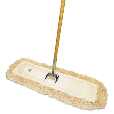 Boardwalk Cut-End Dust Mop Kit  36 x 5  60  Wood Handle  Natural (BWK M365-C)
