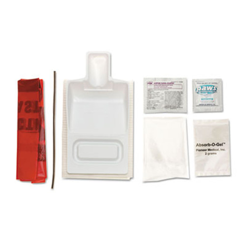 Medline Biohazard Fluid Clean-Up Kit  7 Pieces  Synthetic-Fabric Bag (MII MPH17CE210)