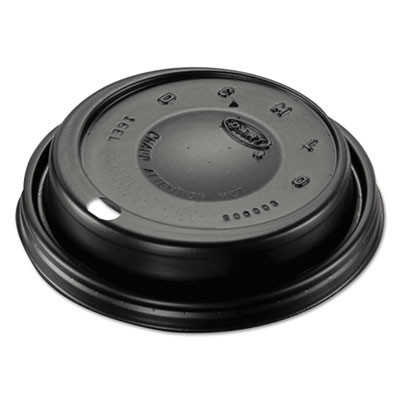 Dart Cappuccino Dome Sipper Lids  Black  Plastic  100 Pack  10 Packs Carton (DCC 16ELBLK)