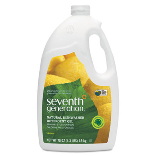 Seventh Generation Natural Automatic Dishwasher Gel  Lemon  Jumbo 70 oz Bottle  6 CT (SEV 22831CT)