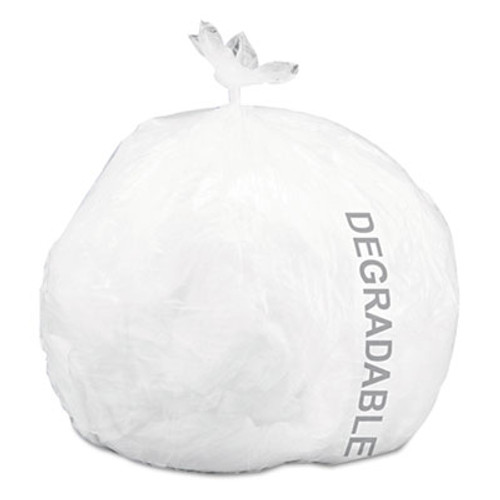 Stout by Envision Controlled Life-Cycle Plastic Trash Bags  13 gal  0 7 mil  24  x 30   White  120 Box (STOG2430W70)