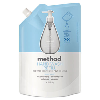 Method Gel Hand Wash Refill  Sweet Water  34 oz Pouch (MTH00652)