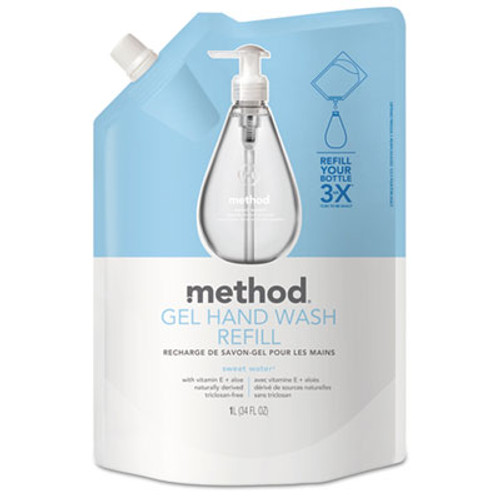 Method Gel Hand Wash Refill  Sweet Water  34 oz Pouch (MTH00652)