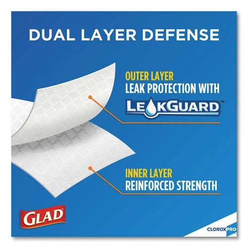 Glad Tall Kitchen Drawstring Trash Bags  13 gal  0 72 mil  24  x 27 38   Gray  100 Box (CLO 78526CT)