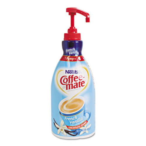 Coffee mate Liquid Coffee Creamer  French Vanilla  1 5 Liter Pump Bottle  2 Carton (NES 31803CT)