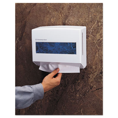 Kimberly-Clark Professional* Scottfold Compact Towel Dispenser  13 3 10 x 13 1 2 x 10  Pearl White (KCC 09217)