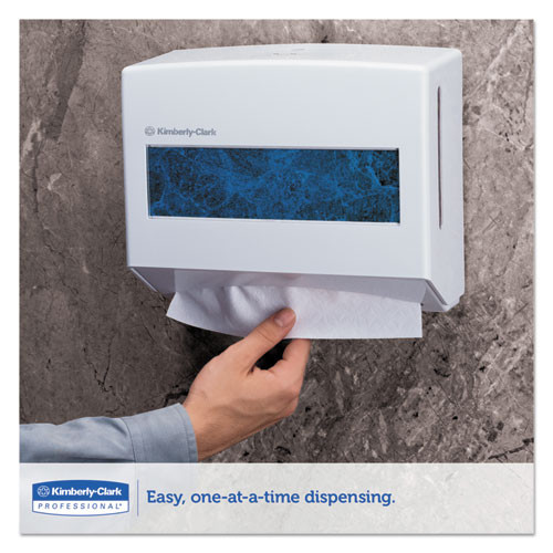 Kimberly-Clark Professional* Scottfold Compact Towel Dispenser  13 3 10 x 13 1 2 x 10  Pearl White (KCC 09217)