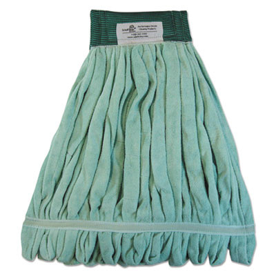 Boardwalk Microfiber Looped-End Wet Mop Heads  Medium  Green  12 Carton (BWK MWTM-GCT)