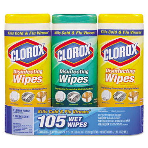 Clorox Disinfecting Wipes  7x8  Fresh Scent Citrus Blend  35 Canister  3 PK  5 Packs CT (CLO 30112CT)