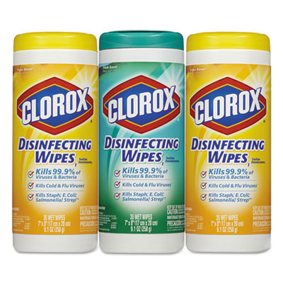 Clorox Disinfecting Wipes  7x8  Fresh Scent Citrus Blend  35 Canister  3 PK  5 Packs CT (CLO 30112CT)