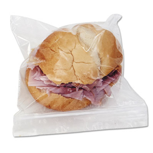 Boardwalk Reclosable Food Storage Bags  Sandwich  1 15 mil  6 5  x 5 89   Clear  500 Box (BWK SANDWICHBAG)