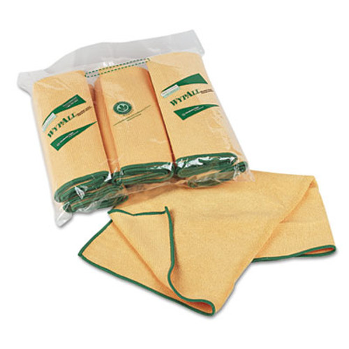 WypAll Microfiber Cloths  Reusable  15 3 4 x 15 3 4  Yellow  24 Carton (KCC 83610CT)