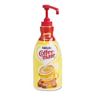 Coffee mate Liquid Coffee Creamer  Hazelnut  1 5 Liter Pump Bottle  2 Carton (NES 31831CT)