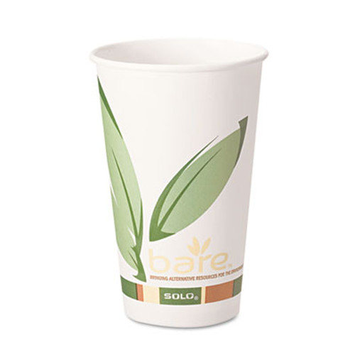 Dart Bare by Solo Eco-Forward Recycled Content PCF Paper Hot Cups  12 oz  1 000 Ct (SCC 412RCN)
