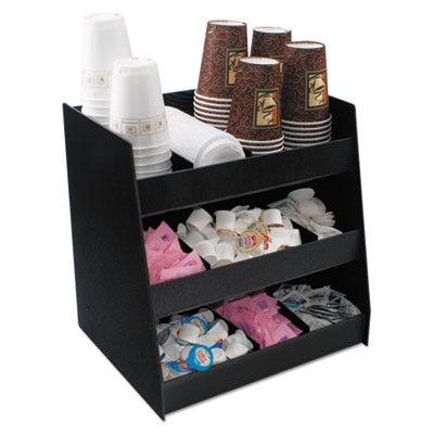 Vertiflex Commercial Grade Vertical Condiment Organizer  14 1 2w x 11 3 4d x 15h  Black (VRTVFC1515)
