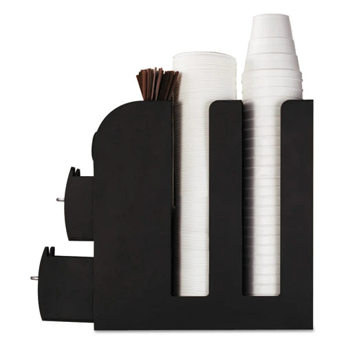 Mind Reader Coffee Condiment Caddy Organizer  5 2 5 x 11 x 12 3 5  Black (EMSCAD01BLK)