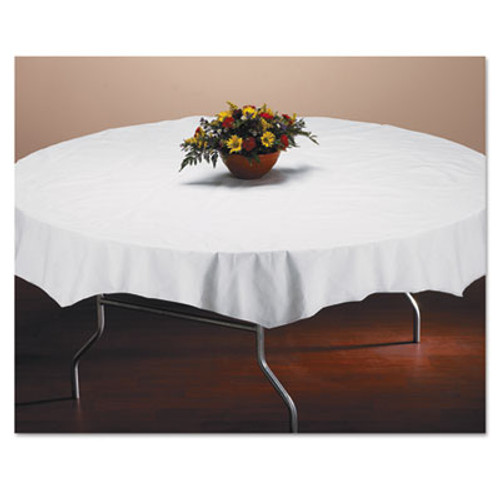 Hoffmaster Tissue Poly Tablecovers  82  Diameter  White  25 Carton (HFM 210101)