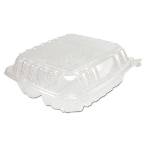 Dart ClearSeal Hinged-Lid Plastic Containers  8 1 4 x 3 x 8 1 4  Clear 125 PK 2 PK CT (DCC C90PST3)