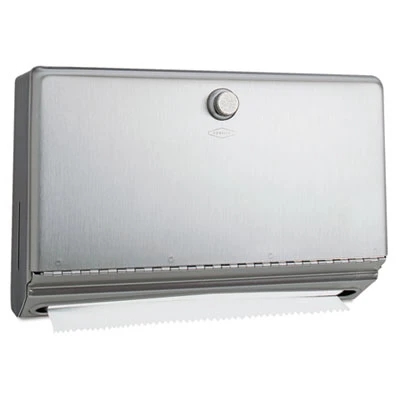 Bobrick Surface-Mounted Paper Towel Dispenser  Stainless Steel  10 3 4 x 4 x 7 1 16 (BOB 26212)
