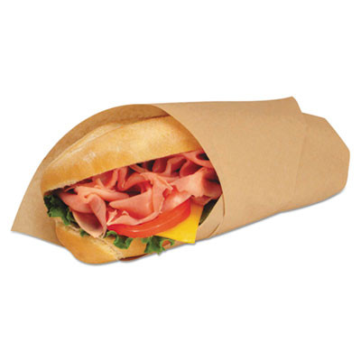 Bagcraft EcoCraft Grease-Resistant Paper Wraps and Liners  Natural  14 x 14  1000 Box  4 Boxes Carton (BGC 300899)