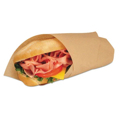 Bagcraft EcoCraft Grease-Resistant Paper Wraps and Liners  Natural  14 x 14  1000 Box  4 Boxes Carton (BGC 300899)