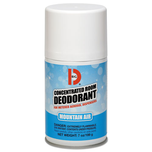 Big D Industries Metered Concentrated Room Deodorant  Mountain Air Scent  7 oz Aerosol  12 Carton (BGD 463)