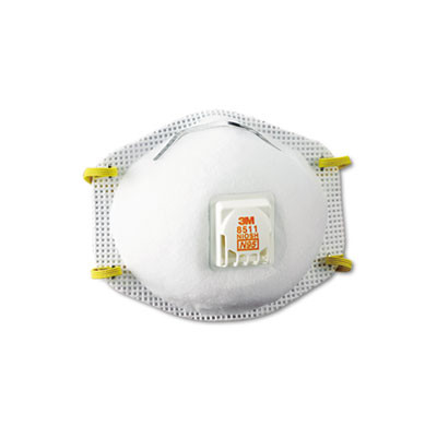 3M Particulate Respirator w Cool Flow Exhalation Valve  10 Masks Box (MMM8511)