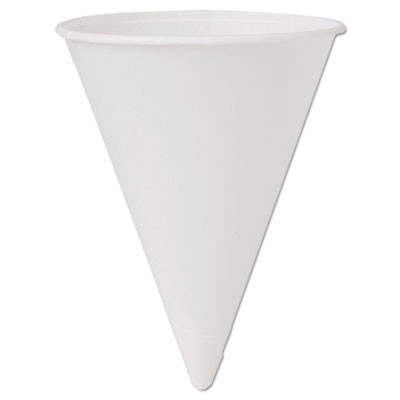 Dart Cone Water Cups  Cold  Paper  4oz  White  200 Bag  25 Bags Carton (SCC4BRCT)